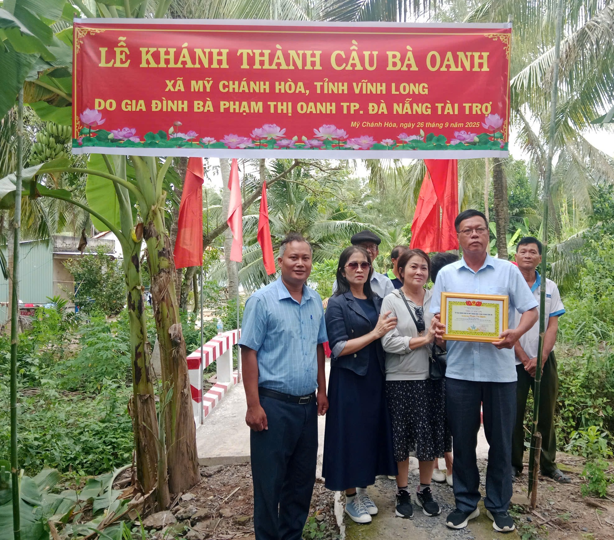 Khánh thành cầu Ông Dưỡng và cầu Bà Oanh tại ấp Mỹ Thuận, xã Mỹ Chánh Hòa