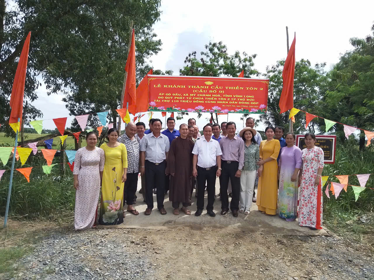 Xã Mỹ Chánh Hòa khánh thành cầu Thiền Tôn 2 – Góp phần hoàn thiện hạ tầng giao thông nông thôn