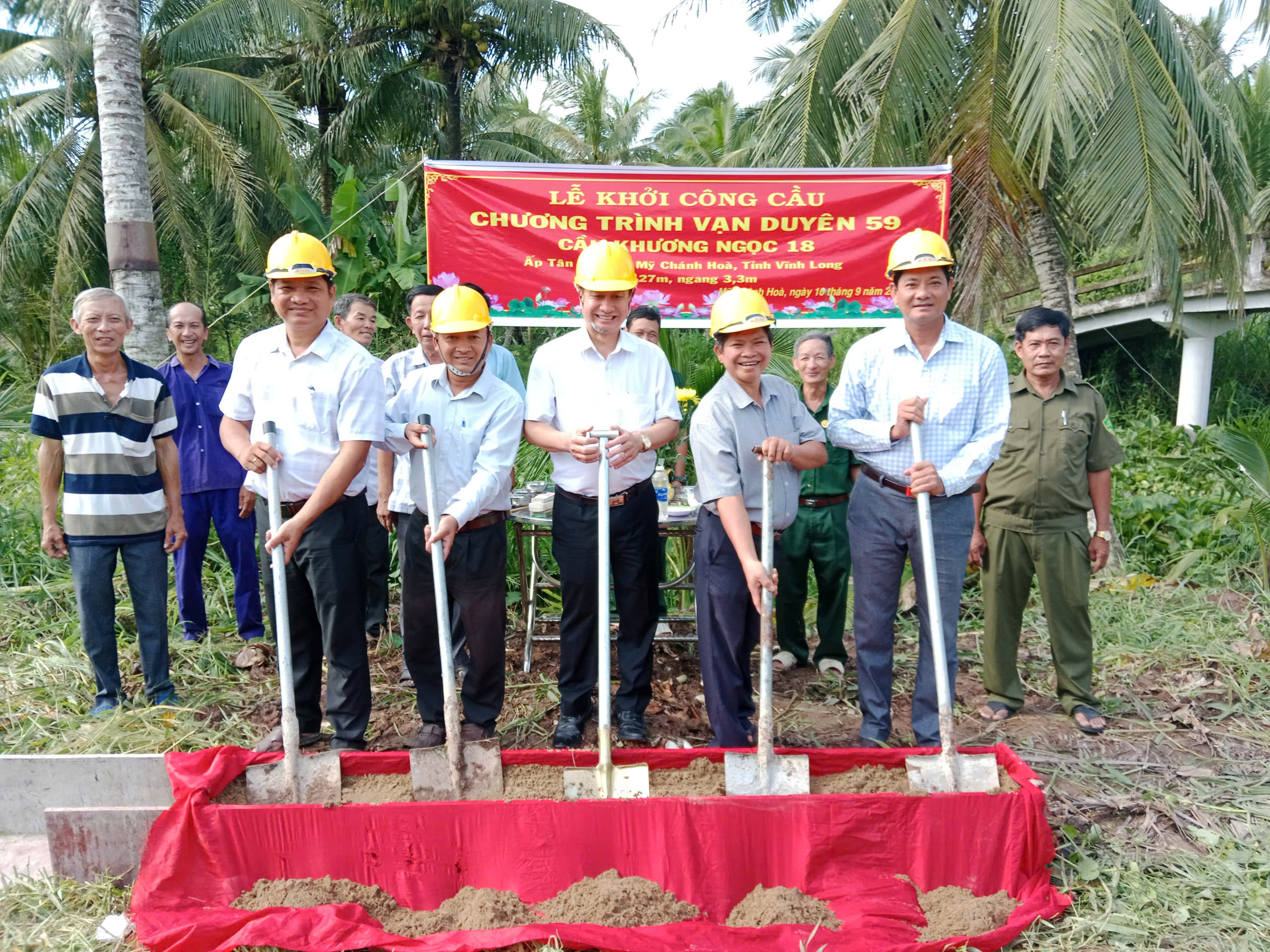 Xã Mỹ Chánh Hòa khởi công cầu Khương Ngọc 18 và cầu Vạn Duyên 48