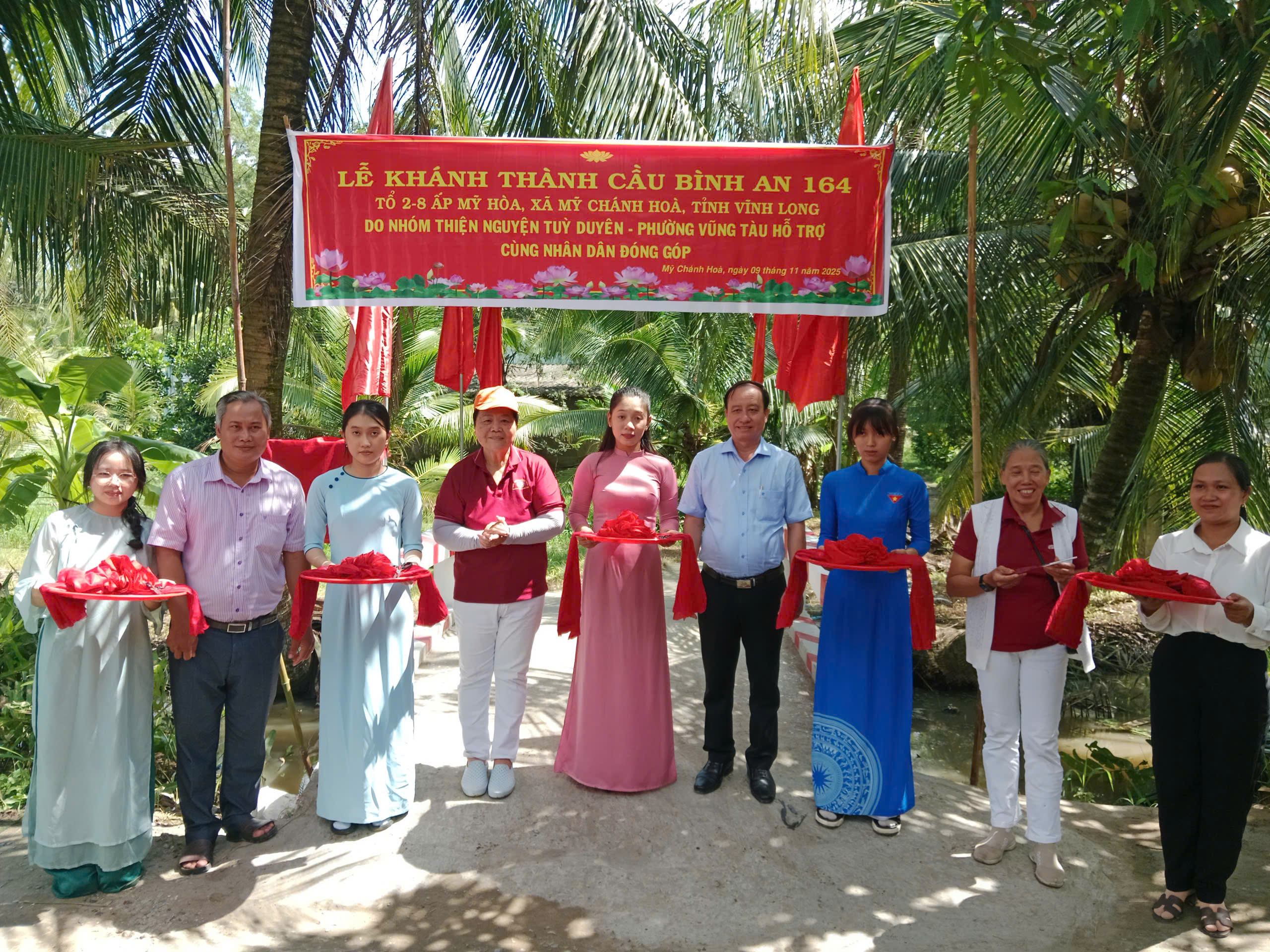 Xã Mỹ Chánh Hòa: Khánh thành cầu Bình An 164 và cầu Bình An 161 