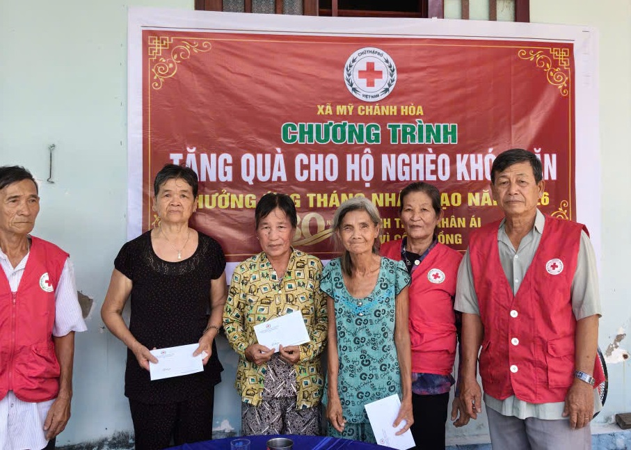 Hội Chữ thập đỏ xã Mỹ Chánh Hòa thực hiện hiệu quả “Tháng Nhân đạo” năm 2026